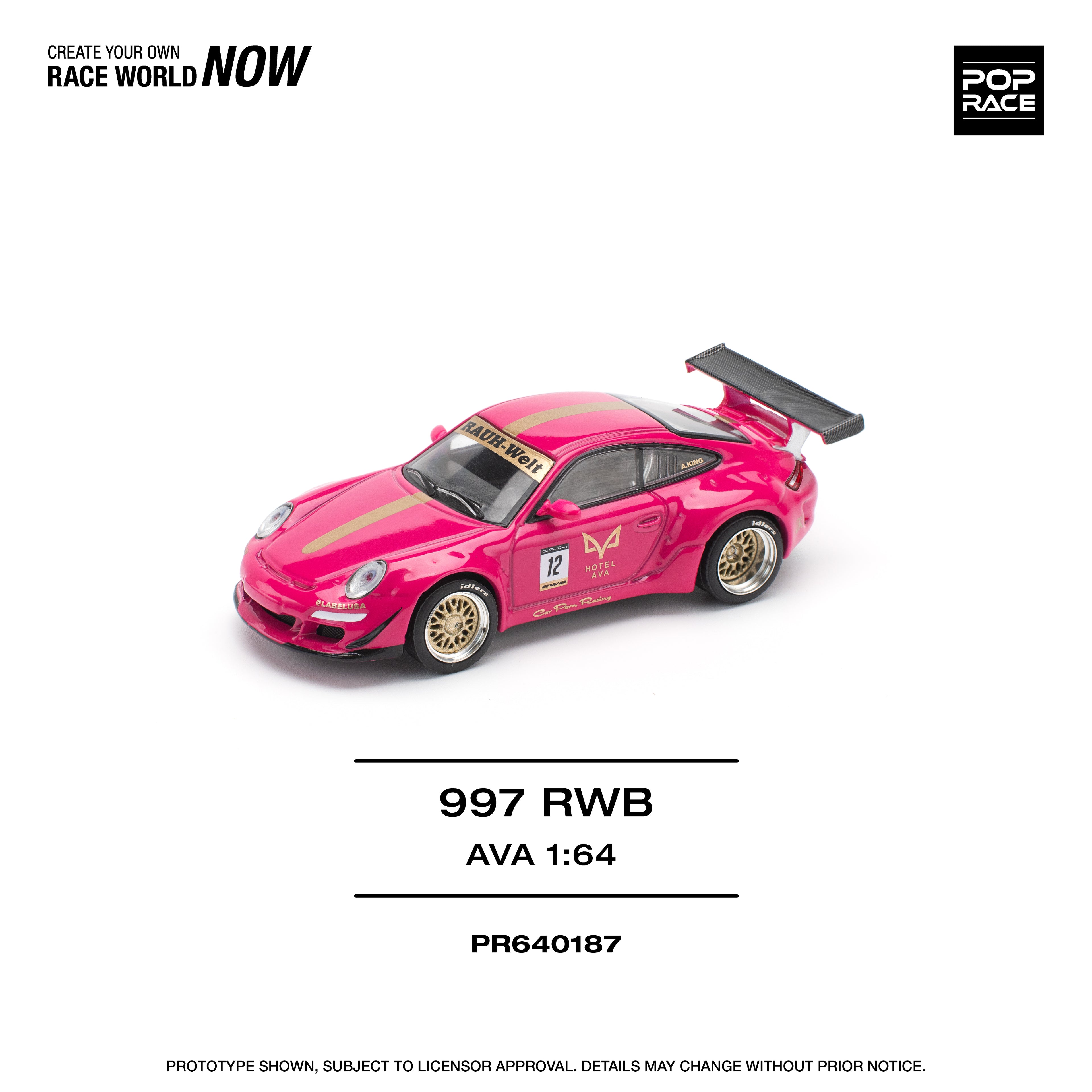 POP RACE 1/64 RWB 997 AVA ROSADO