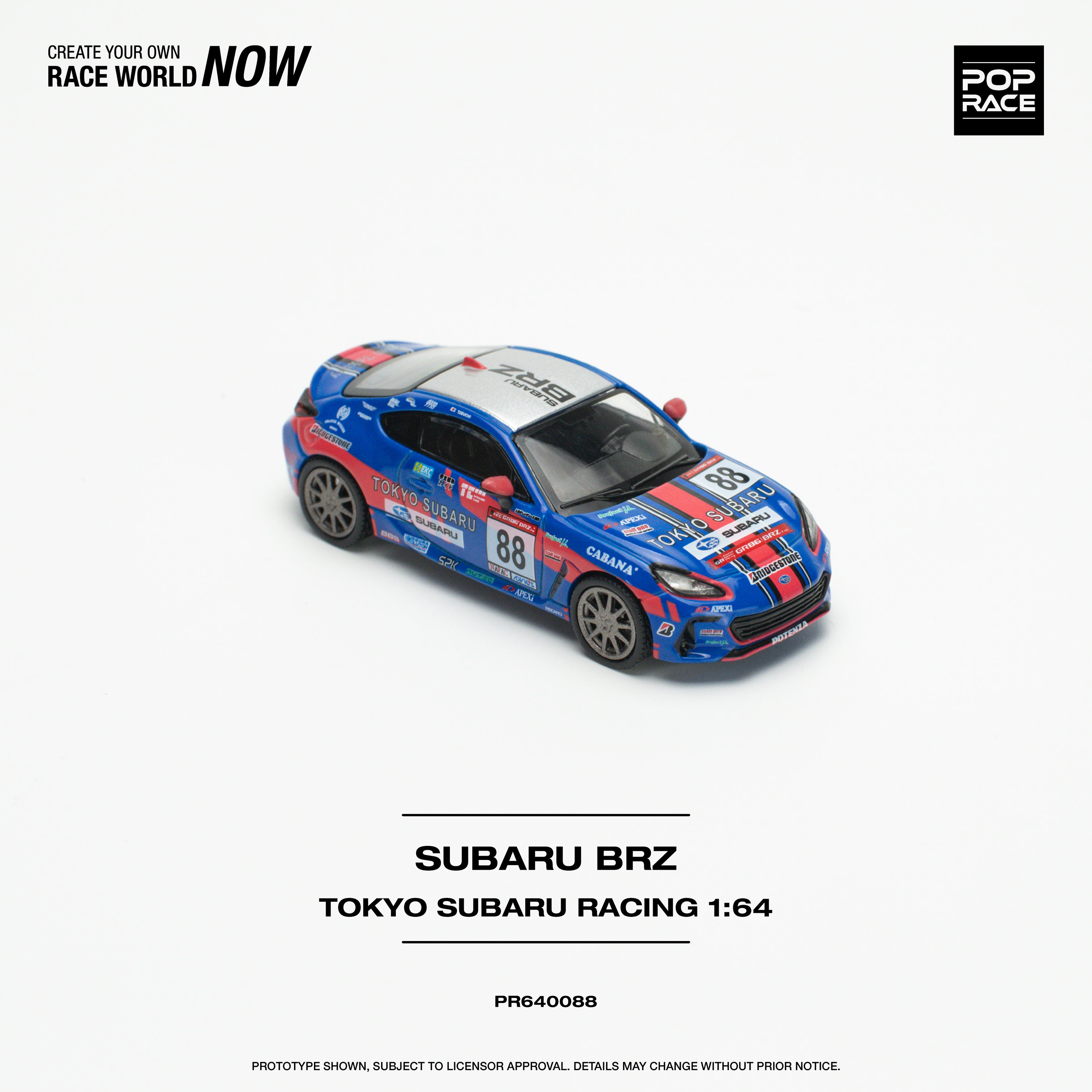 SUBARO BRZ TOKYIO SUBARU RACING 1/64