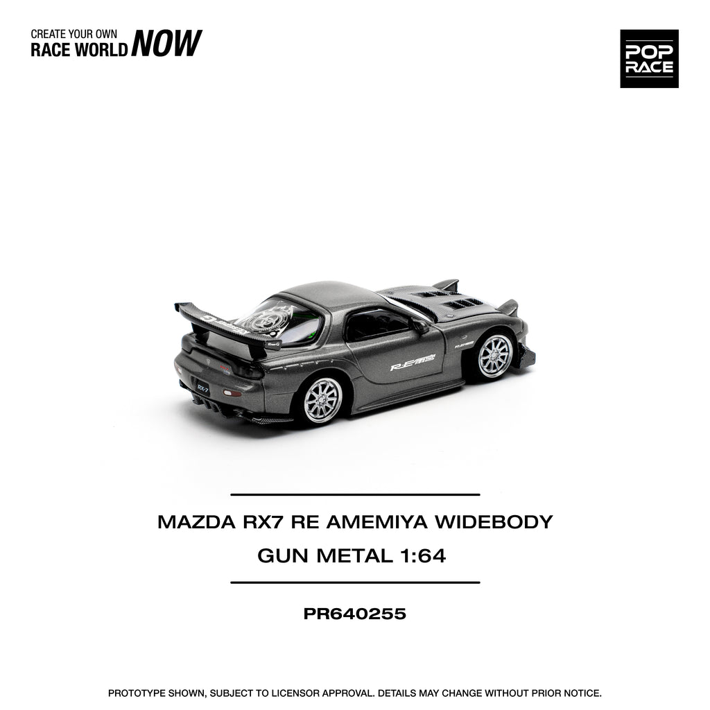 POP RACE MAZDA RX7 RE AMEMIYA WIDEBODY GUN METAL