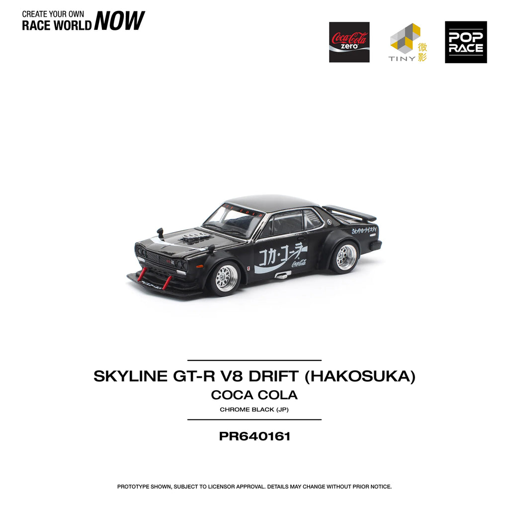 Poprace 1/64 日產 Nissan Skyline GT-R DRIFT HAKOSUKA COCA COLA ZERO Japan