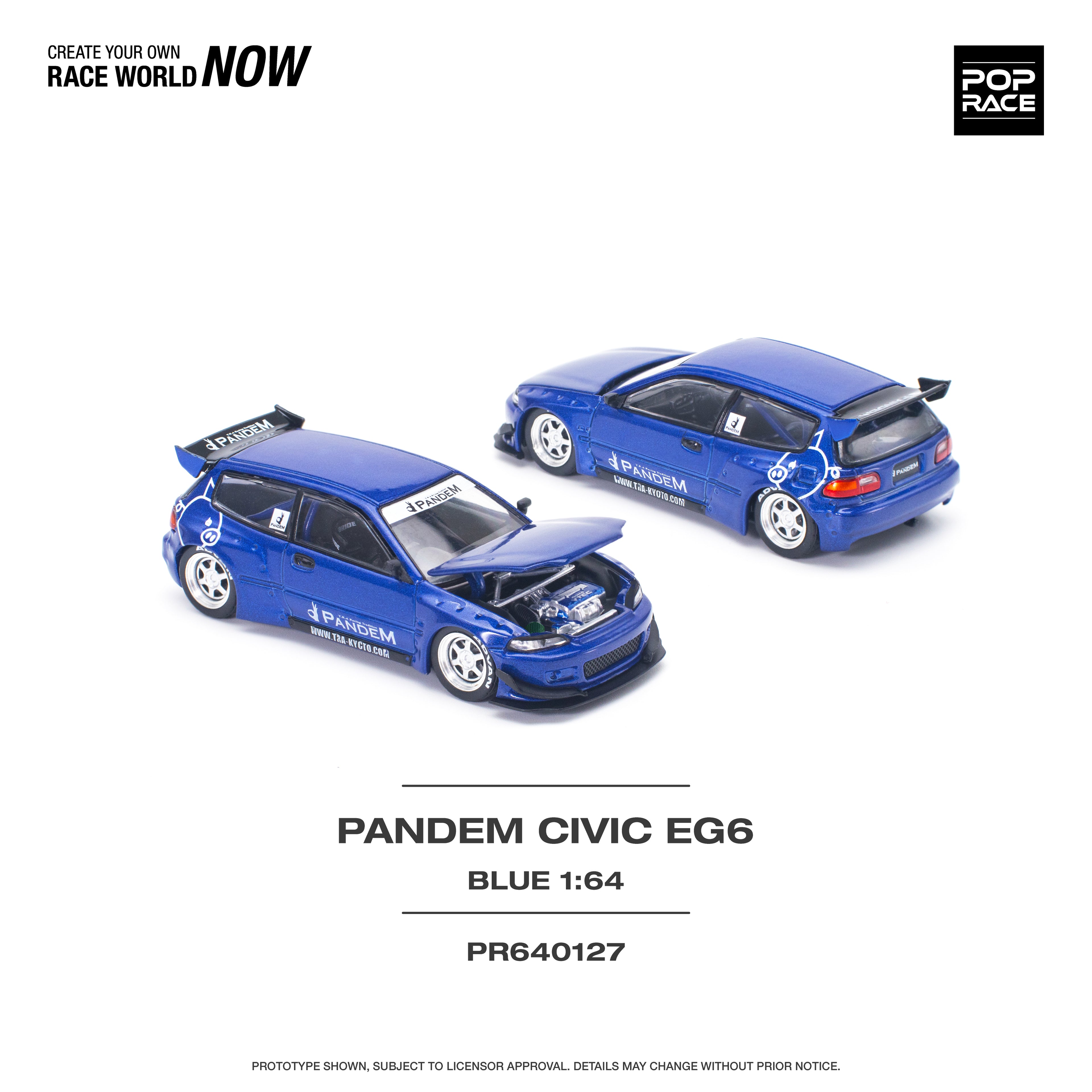 POP RACE PANDEM CIVIC EG6 AZUL