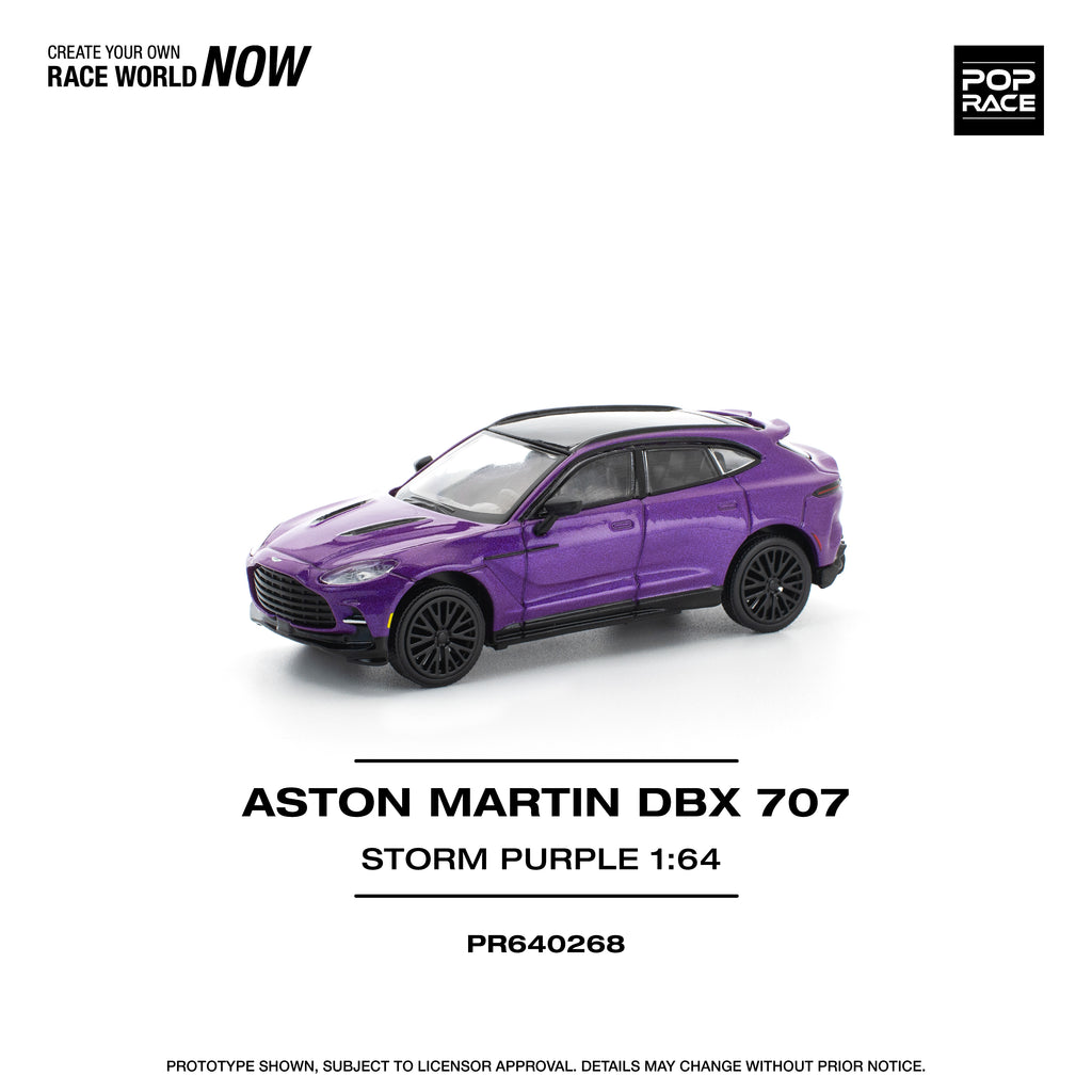 POP RACE 1/64 ASTON MARTIN DBX 707 - STORM PURPLE
