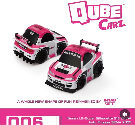 MINI GT 1/64 QUBE CARZ 006 NISSAN SILVIA S15 AUTO FINESSE SEMA 2023