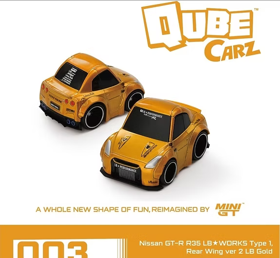 MINI GT 1/64 QUBE CARZ 003 NISSAN GTR R35 DORADO