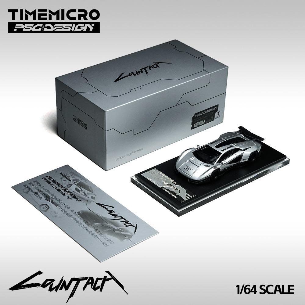 TimeMicro X PSC DESIGN 1:64 Lamborghini Countach “V” Ver. Silver