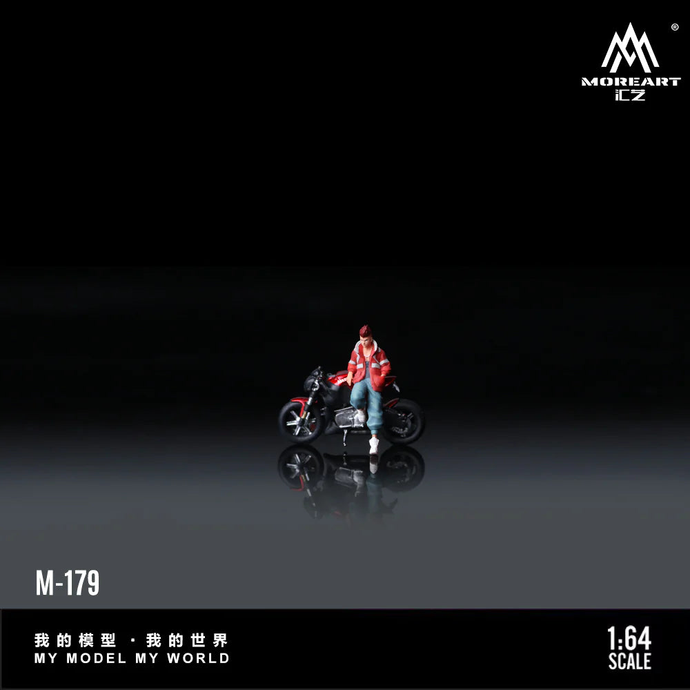 MoreArt 1:64 BUELL XB12S RED MOTORCYCLE DOLL