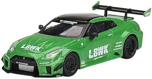 Mini GT 1:64 LB-Silhouette WORKS GT NISSAN 35GT-RR Ver.2 Verde Manzana - Exclusivas Mijo Blister