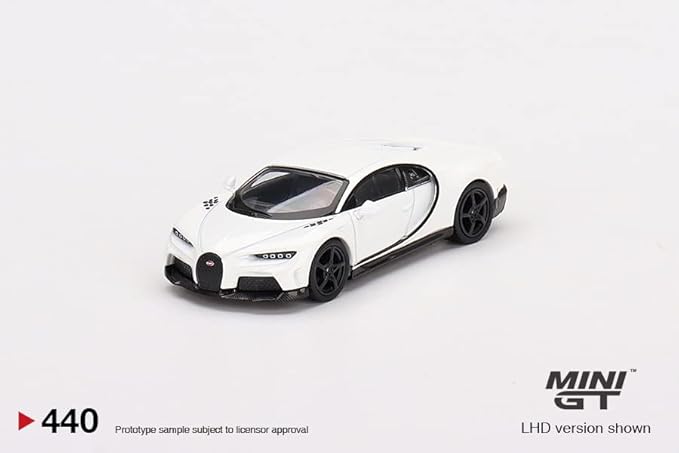 Mini GT 1:64 Bugatti Chiron Super Sport White – Mijo Exclusive USA Blister