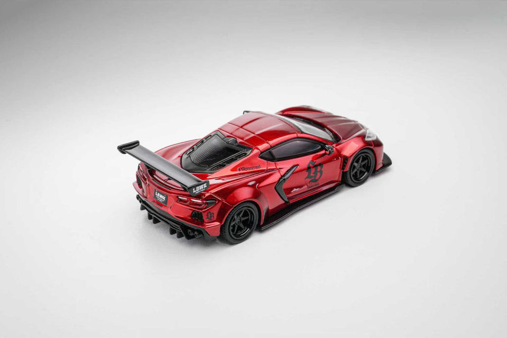 FINE MODEL 1/64 LB CORVETTE C8 METALLIC ROJO