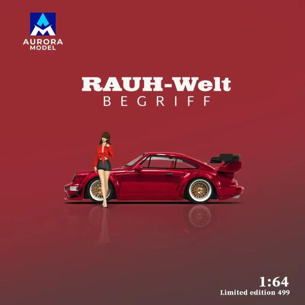 AURORA MODEL 1/64 PORSCHE RWB 964 METAL REDDOL