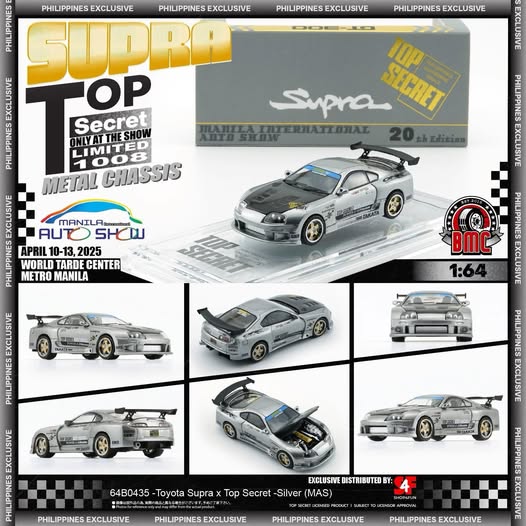 BMC Creations X Top Secret Toyota Supra GT-300 - Silver - Philippines