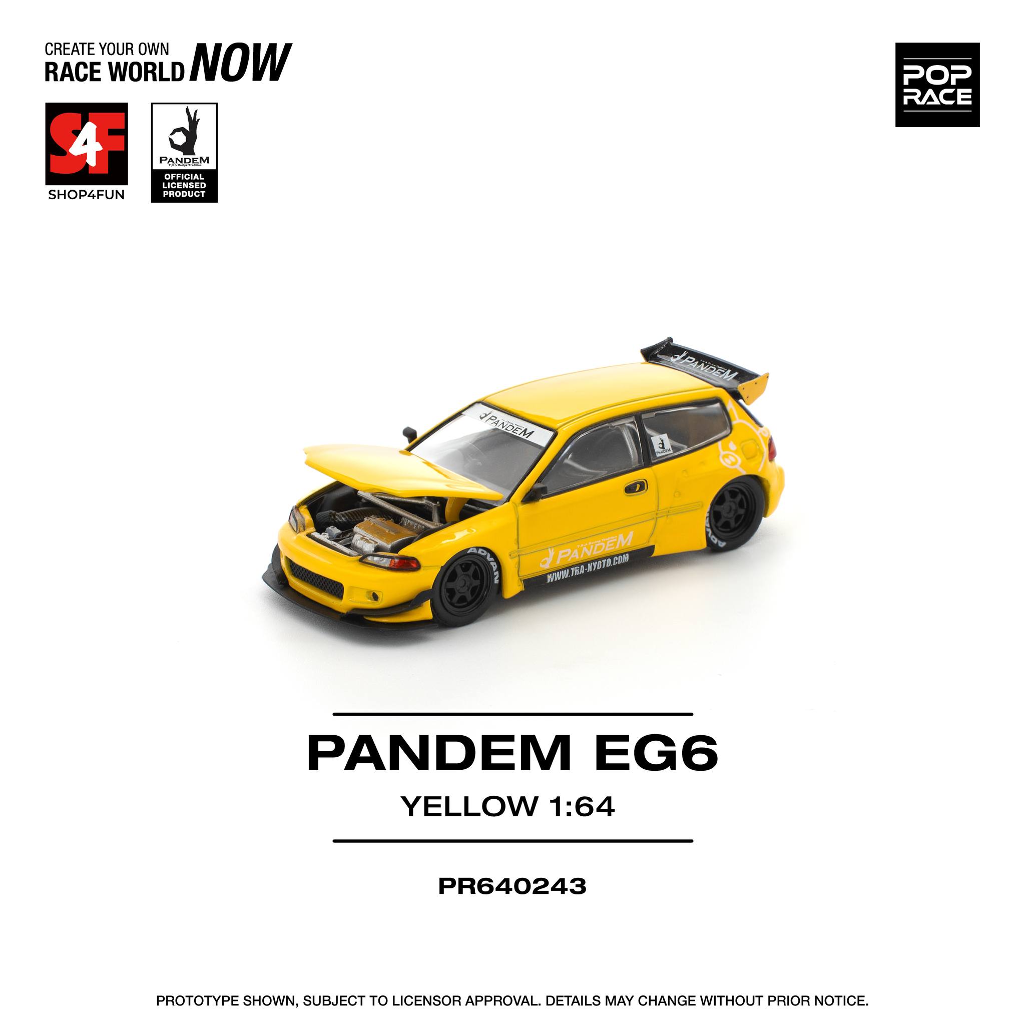 PANDEM EG6 YELLOW EXCLUSIVO DE FILIPINAS 1/64