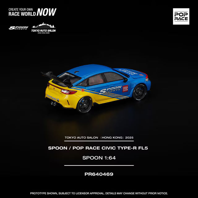 POP RACE 1/64 Honda Civic Type R FL5 Spoon Sports TOKYO AUTO SALON HONG KONG 2025