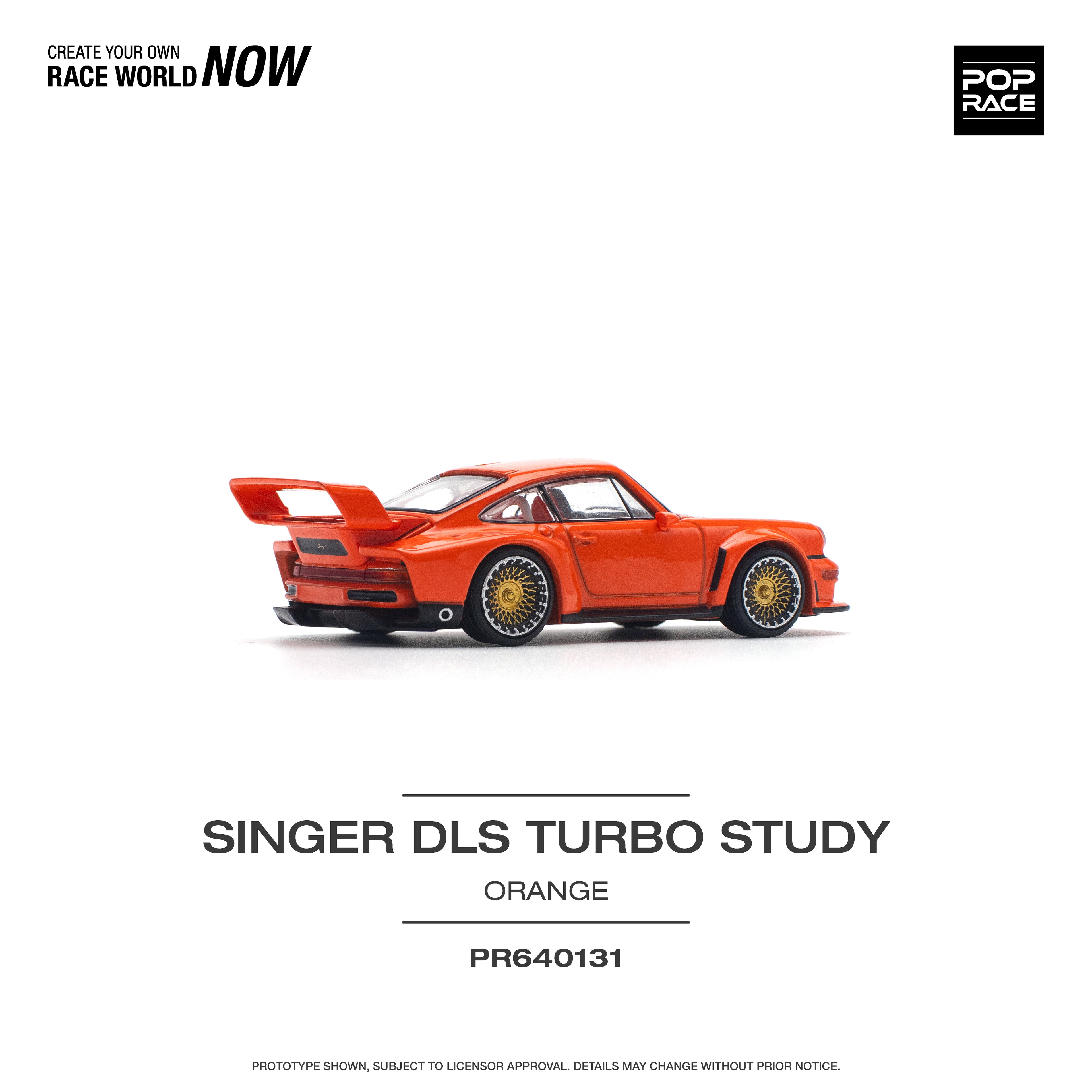 POP RACE SINGER DLS TURBO STUDY ORANGE 1/64
