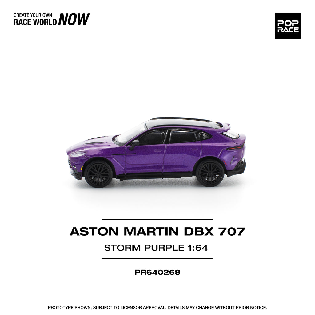 POP RACE 1/64 ASTON MARTIN DBX 707 - STORM PURPLE