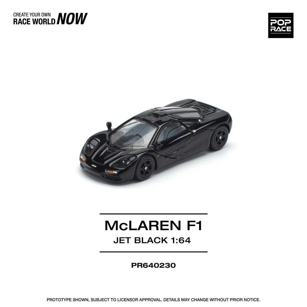 POP RACE 1/64 McLAREN F1 JET BLACK