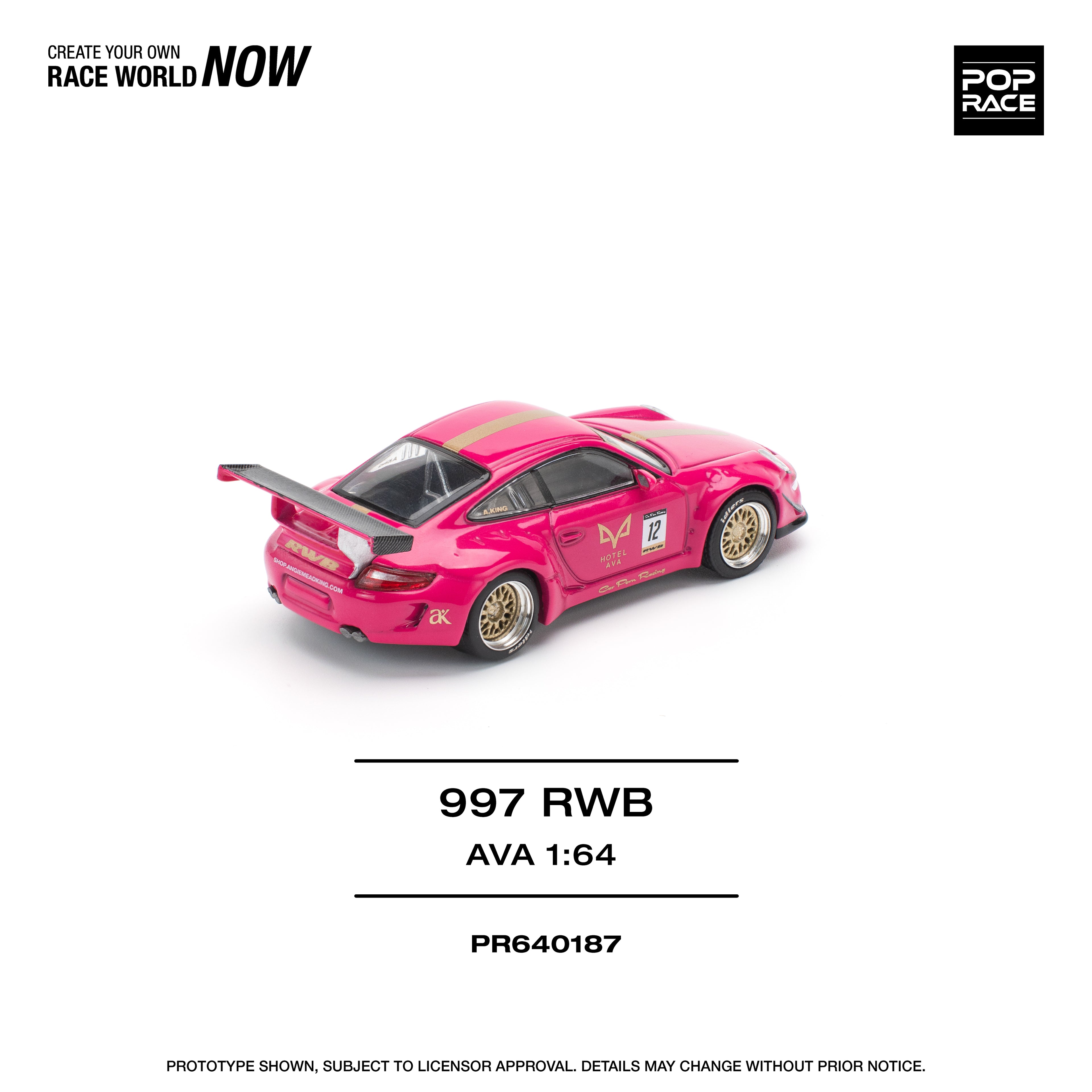 POP RACE 1/64 RWB 997 AVA ROSADO