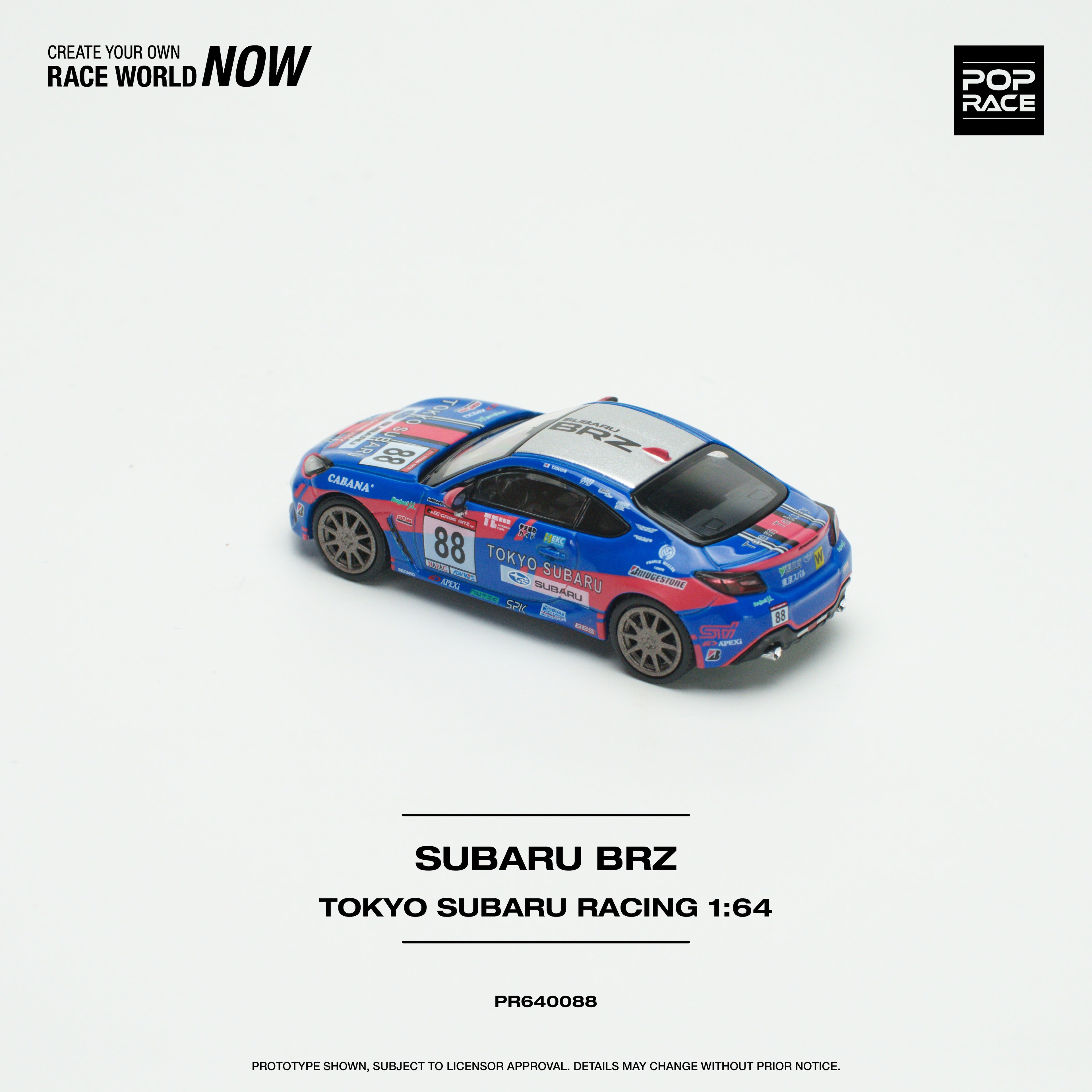 SUBARO BRZ TOKYIO SUBARU RACING 1/64