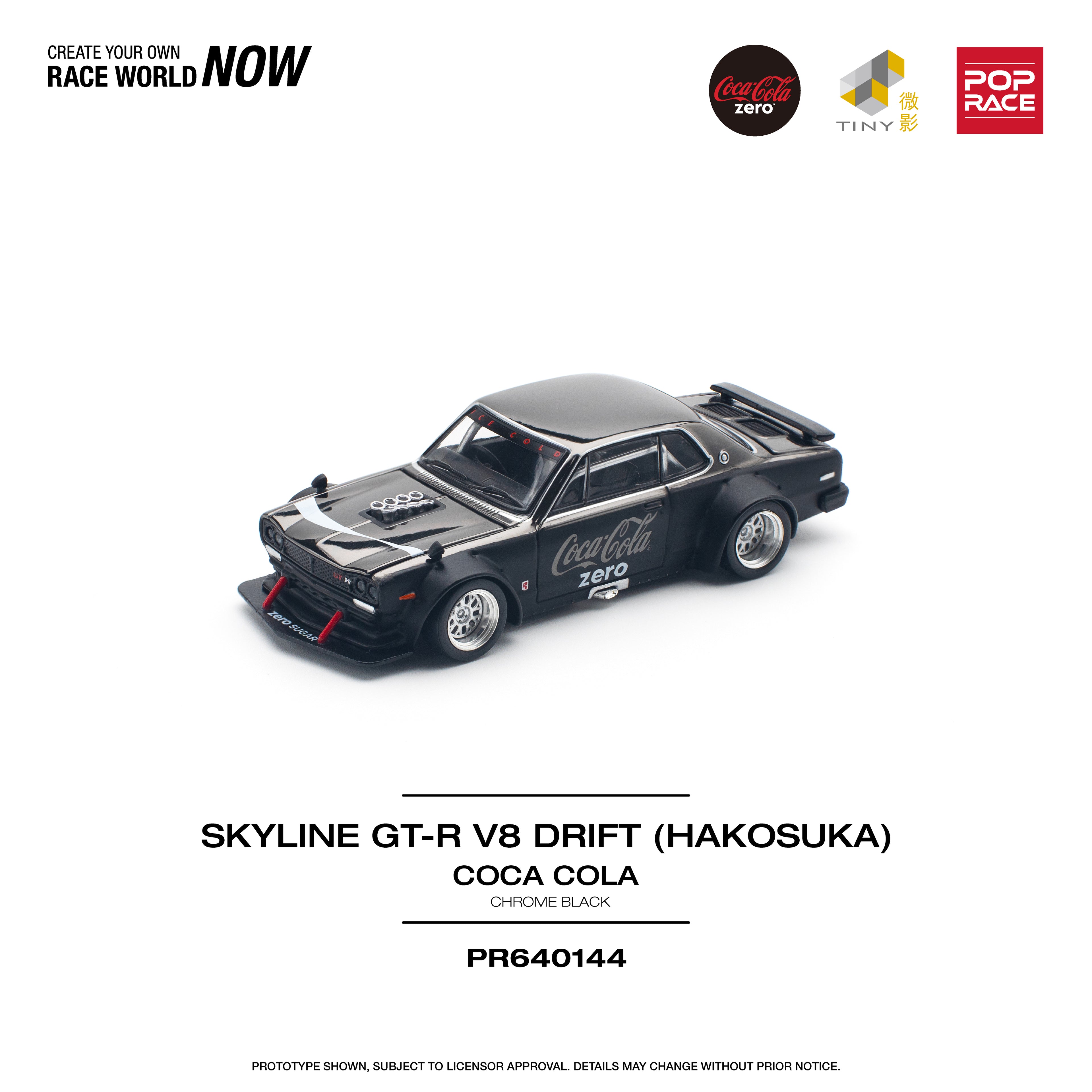 SKYLINE GT-R V8 DRIFT HAKOSUKA COCA COLA 1/64
