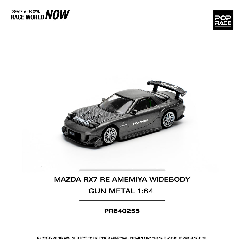 POP RACE MAZDA RX7 RE AMEMIYA WIDEBODY GUN METAL