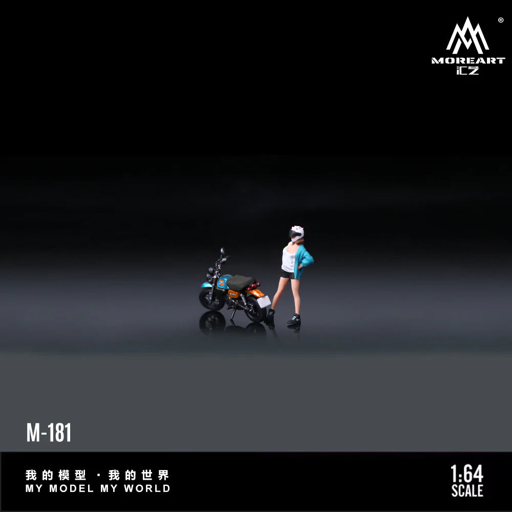 MOREART 1:64 MONKEY 125 GULF MOTORCYCLE DOLL