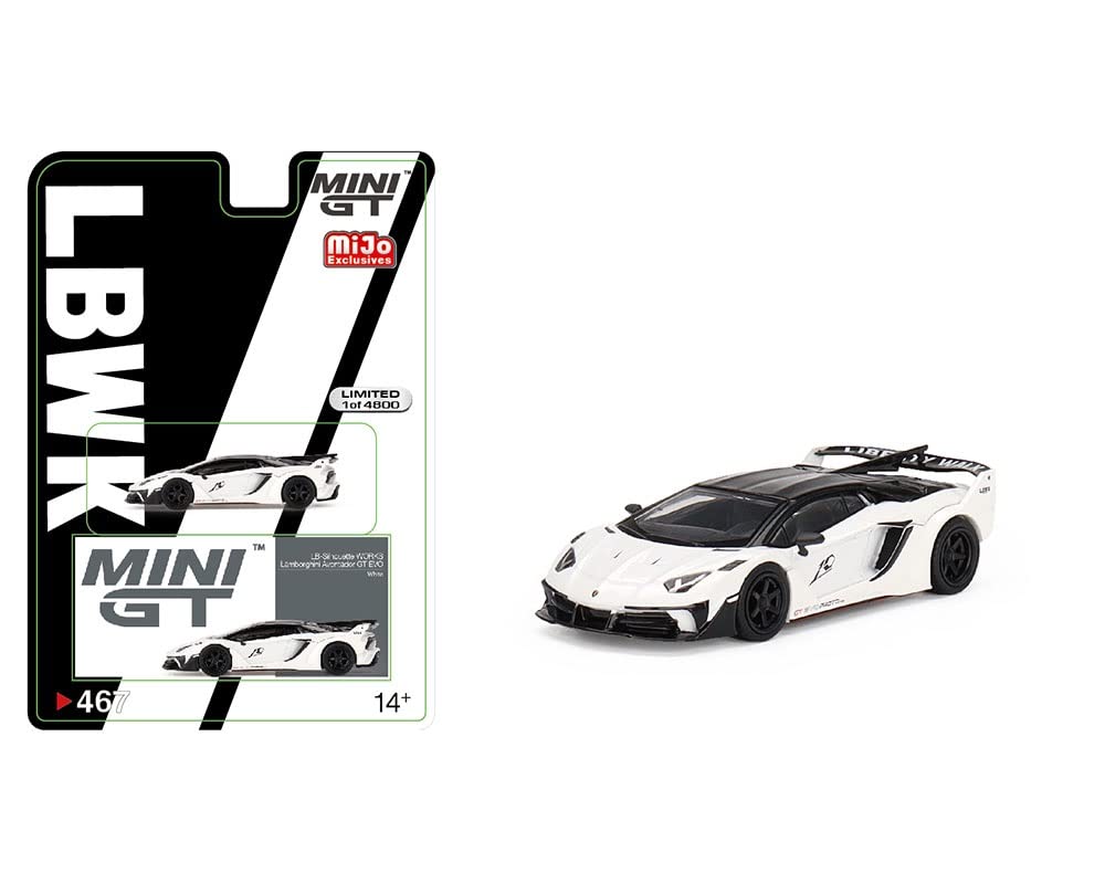 Presentación del Mini GT 1:64 LB-Silhouette WORKS Lamborghini Aventador GT EVO Blister