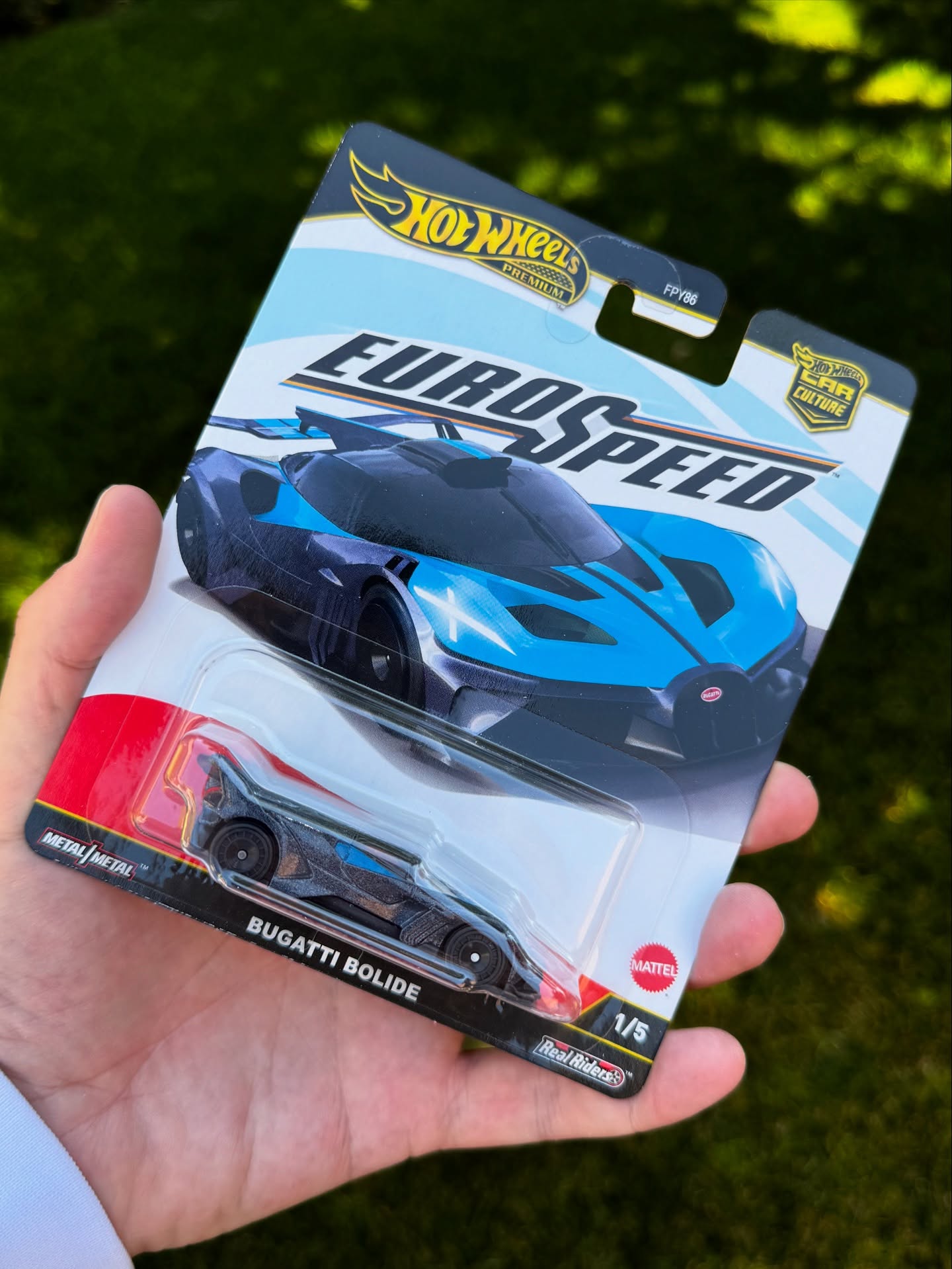 HOTWHEELS PREMIUM BUGATTI BOLIDE AZUL