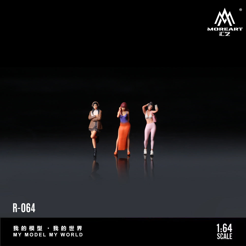MOREART 1:64 Beautiful and Attractive Female Doll Set Synthetic Resin Model