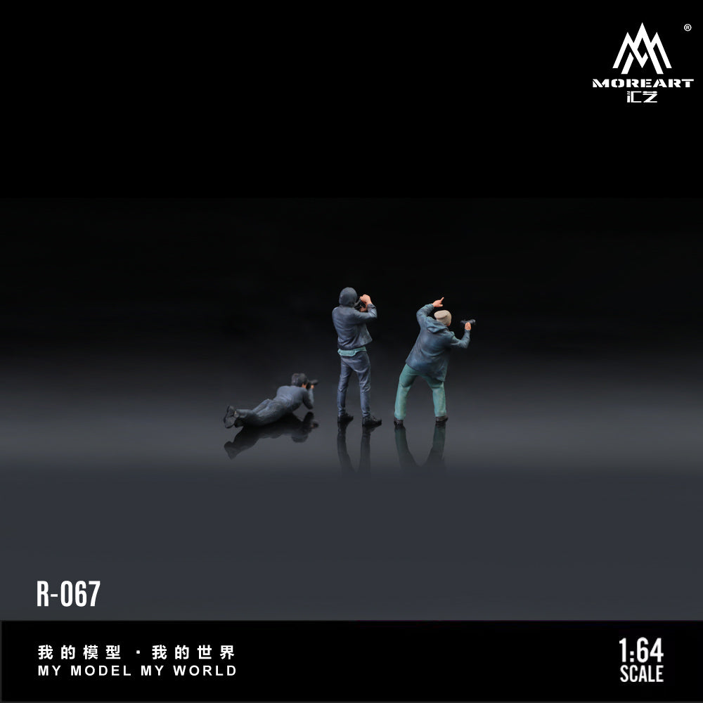 MOREART 1:64 Photographer Figure A Set - Realistic Resin Model