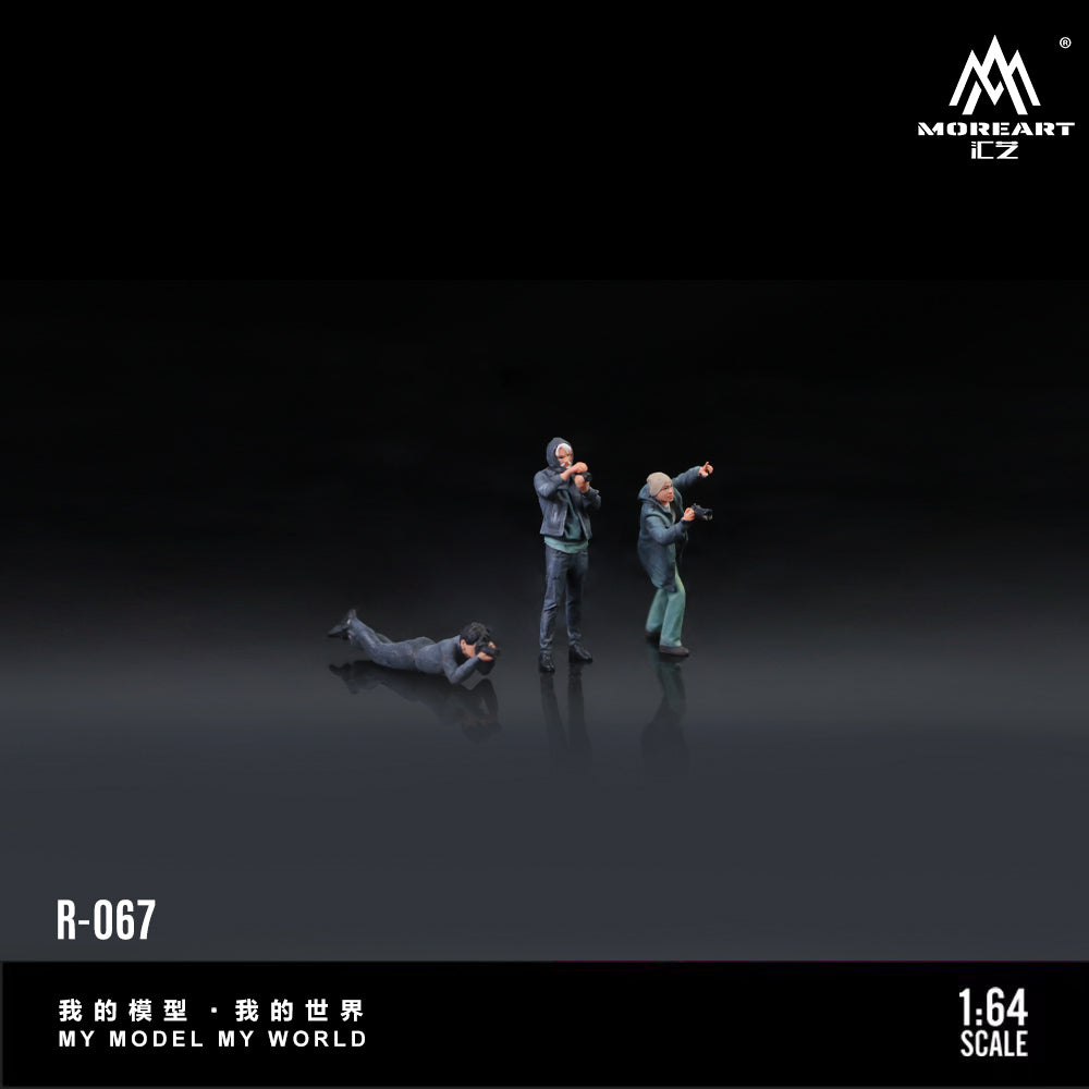 MOREART 1:64 Photographer Figure A Set - Realistic Resin Model