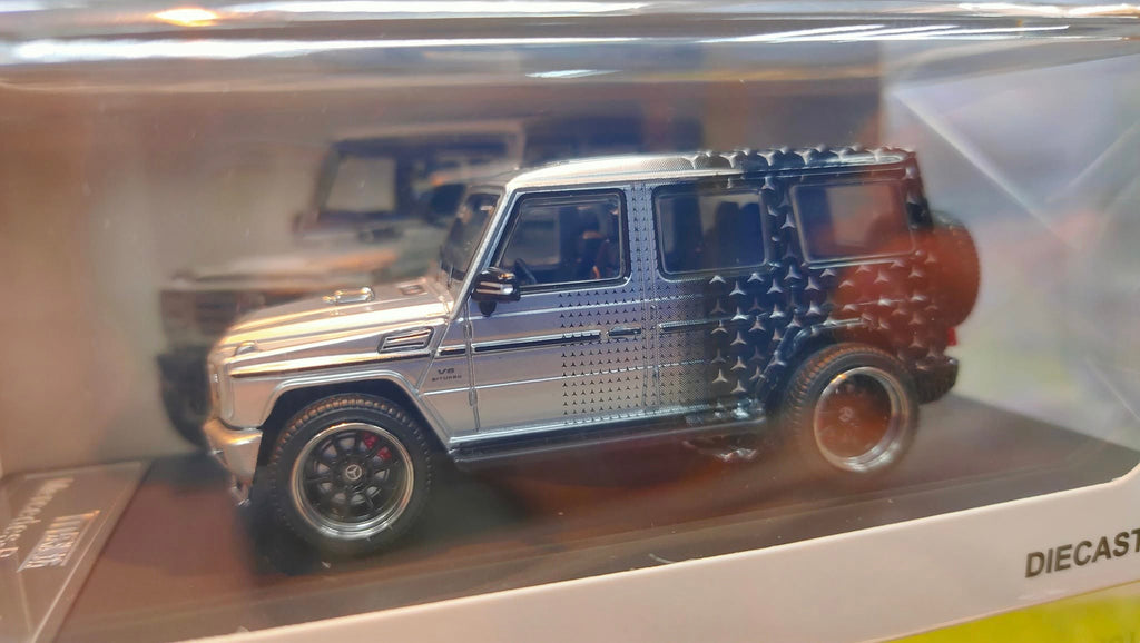 LMF Model 1:64 Mercedes Benz G63 Modified Star Livery silver