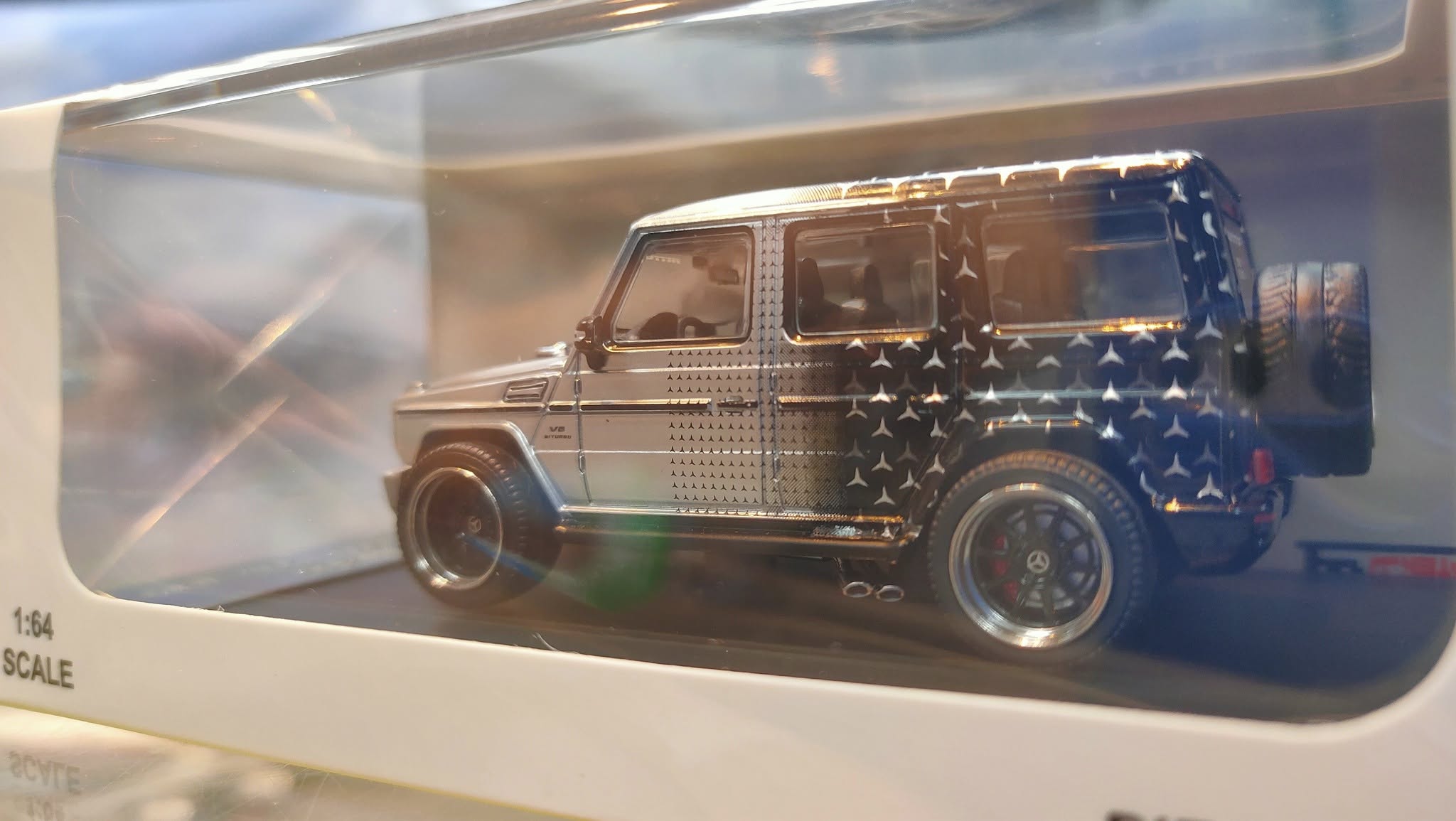 LMF Model 1:64 Mercedes Benz G63 Modified Star Livery silver