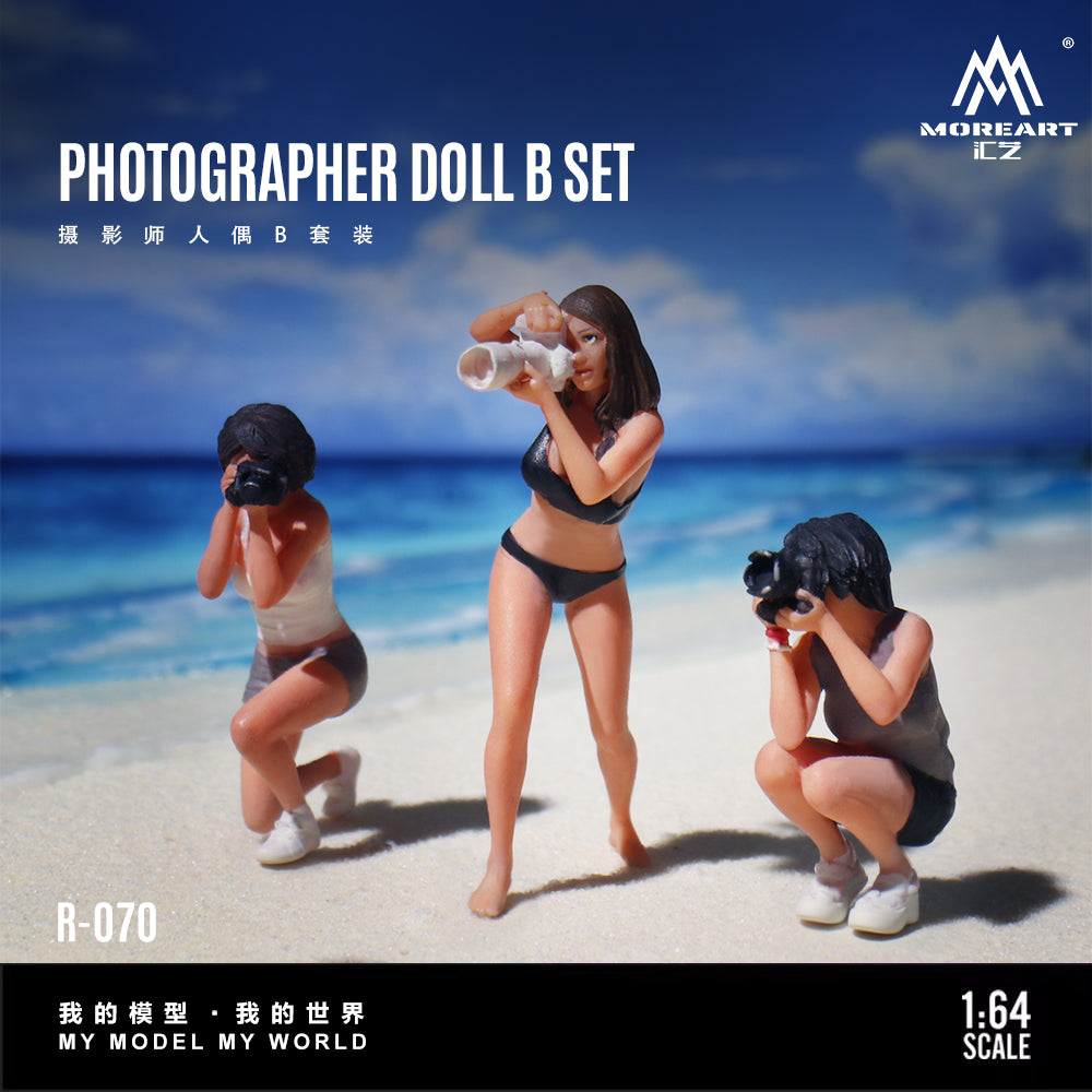 MOREART 1:64 Photographer Figure B Set Resin Model