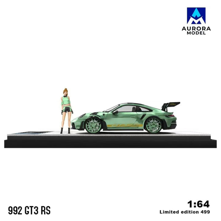 AURORA MODEL 1/64 Porsche 992 GT3 RS Verde Menta