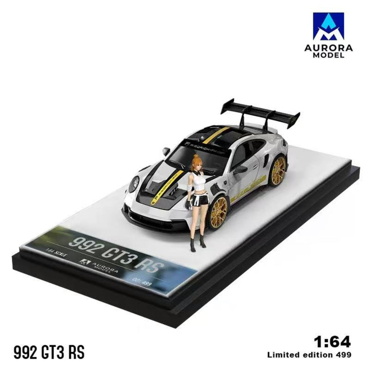 AURORA MODEL 1/64 Aurora Model 1:64 Porsche 992 GT3 RS Oro Blanco