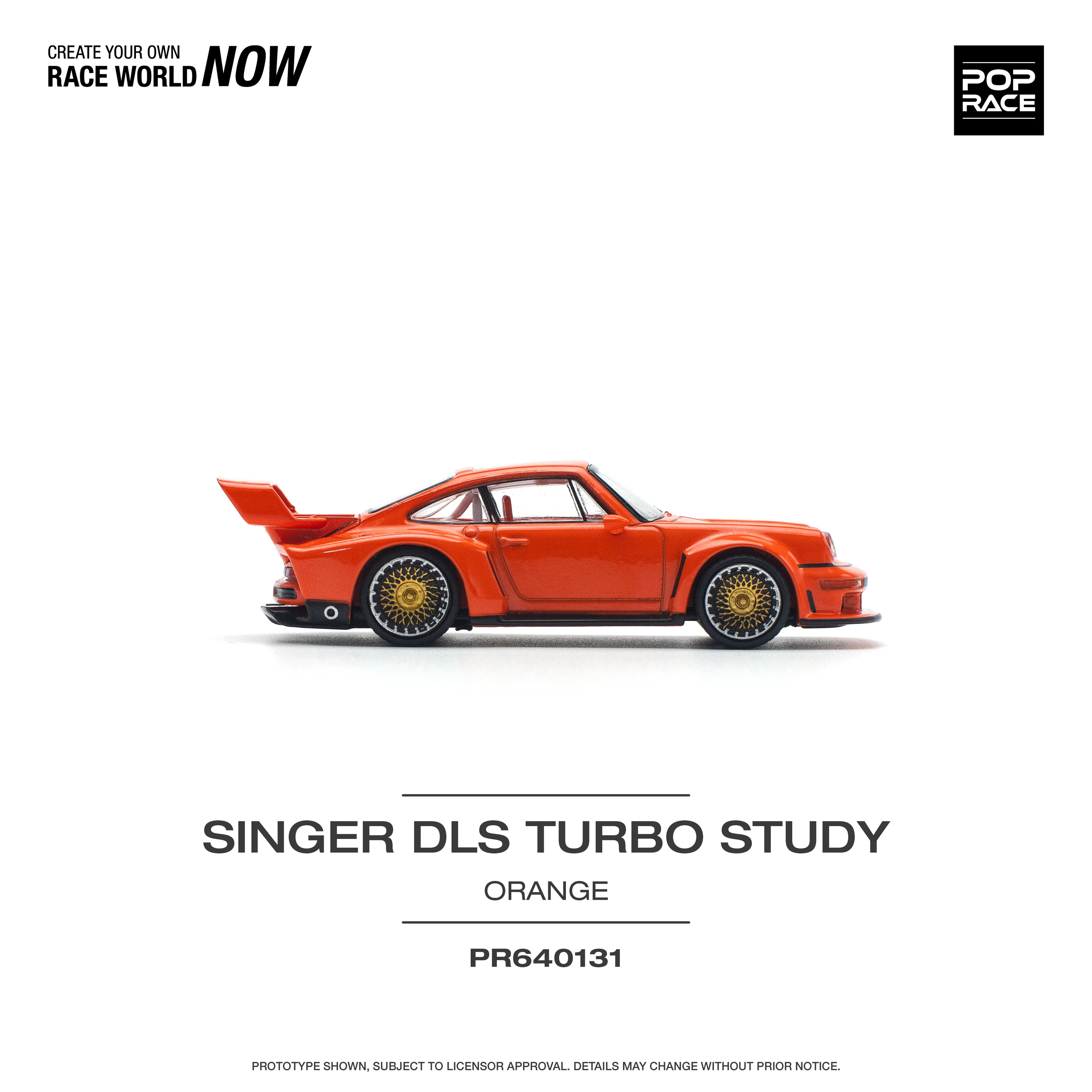 POP RACE SINGER DLS TURBO STUDY ORANGE 1/64