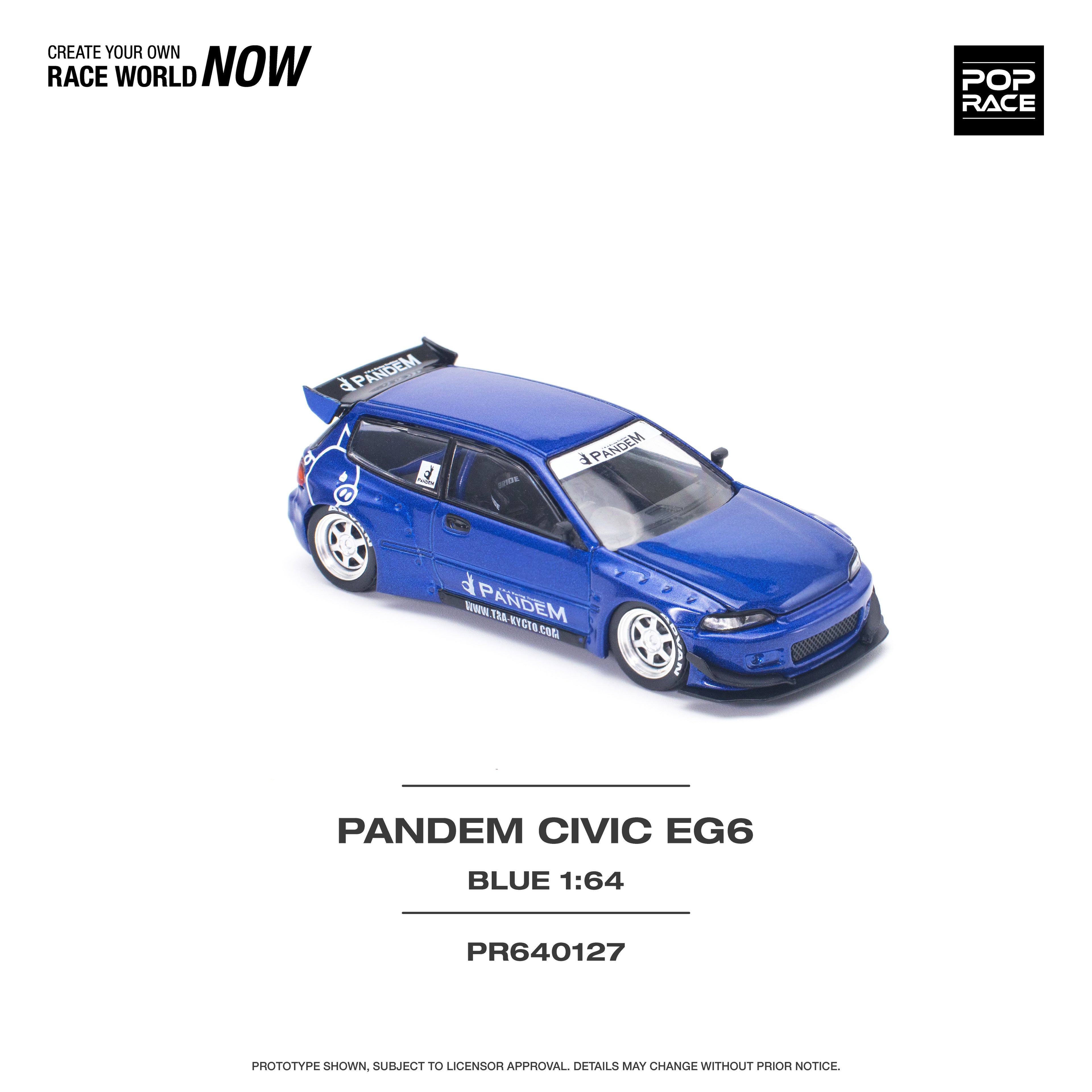 POP RACE PANDEM CIVIC EG6 AZUL