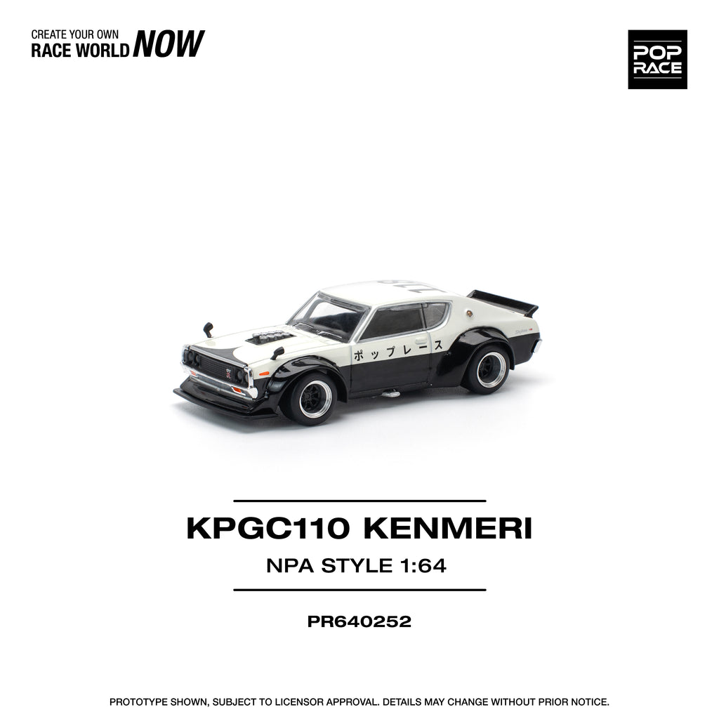 POP RACE 1/64 SKYLINE GT-R V8 DRIFT KENMERI NPA STYLE