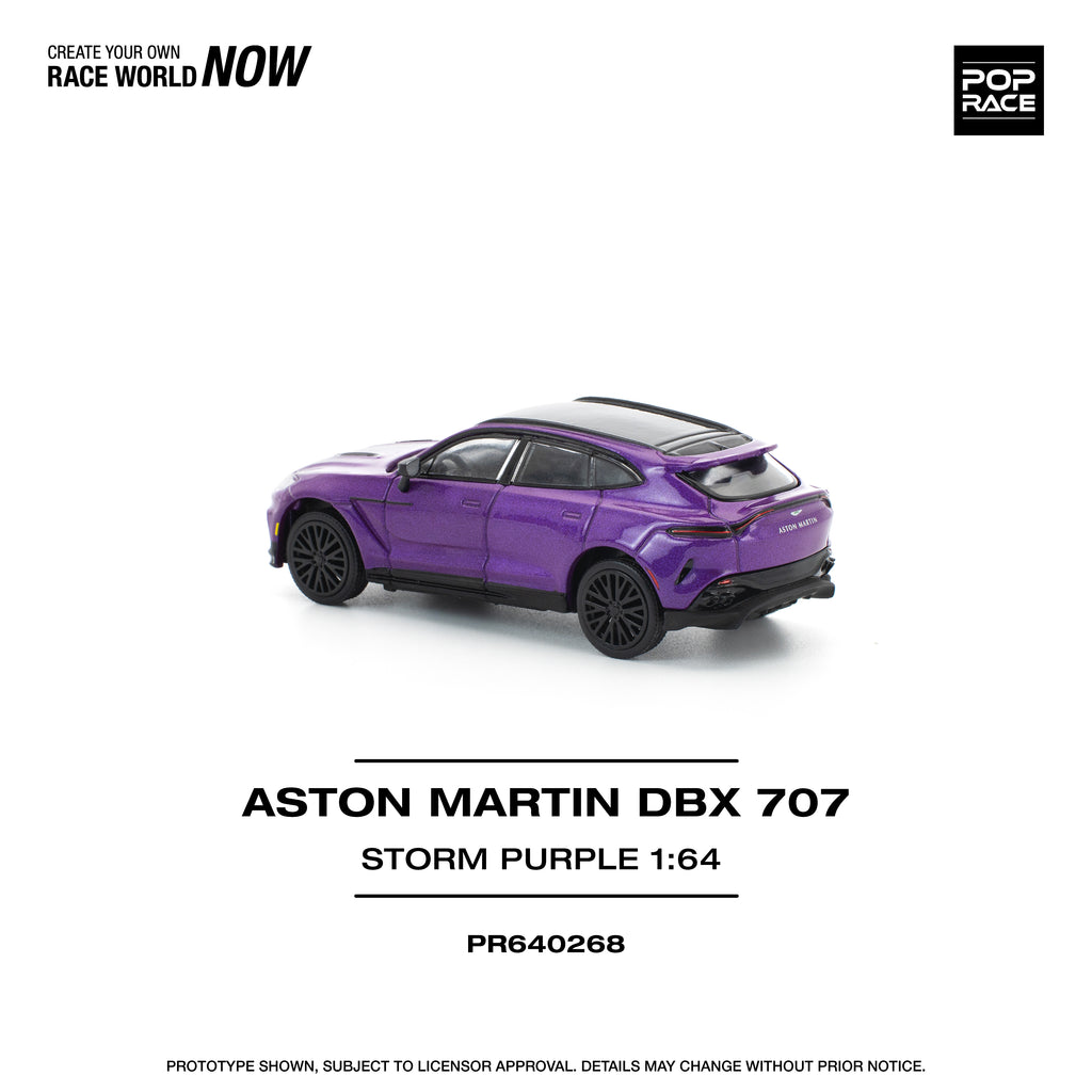POP RACE 1/64 ASTON MARTIN DBX 707 - STORM PURPLE
