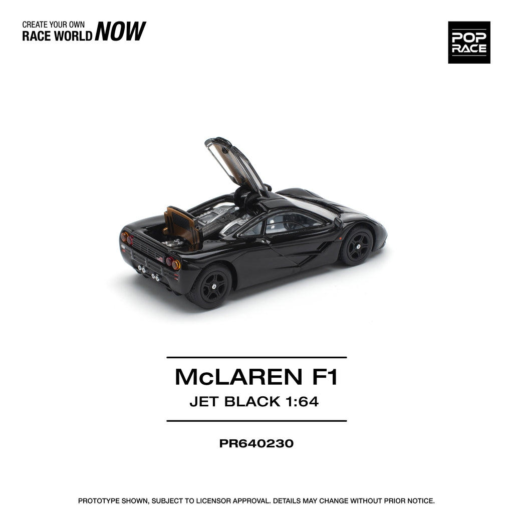 POP RACE 1/64 McLAREN F1 JET BLACK