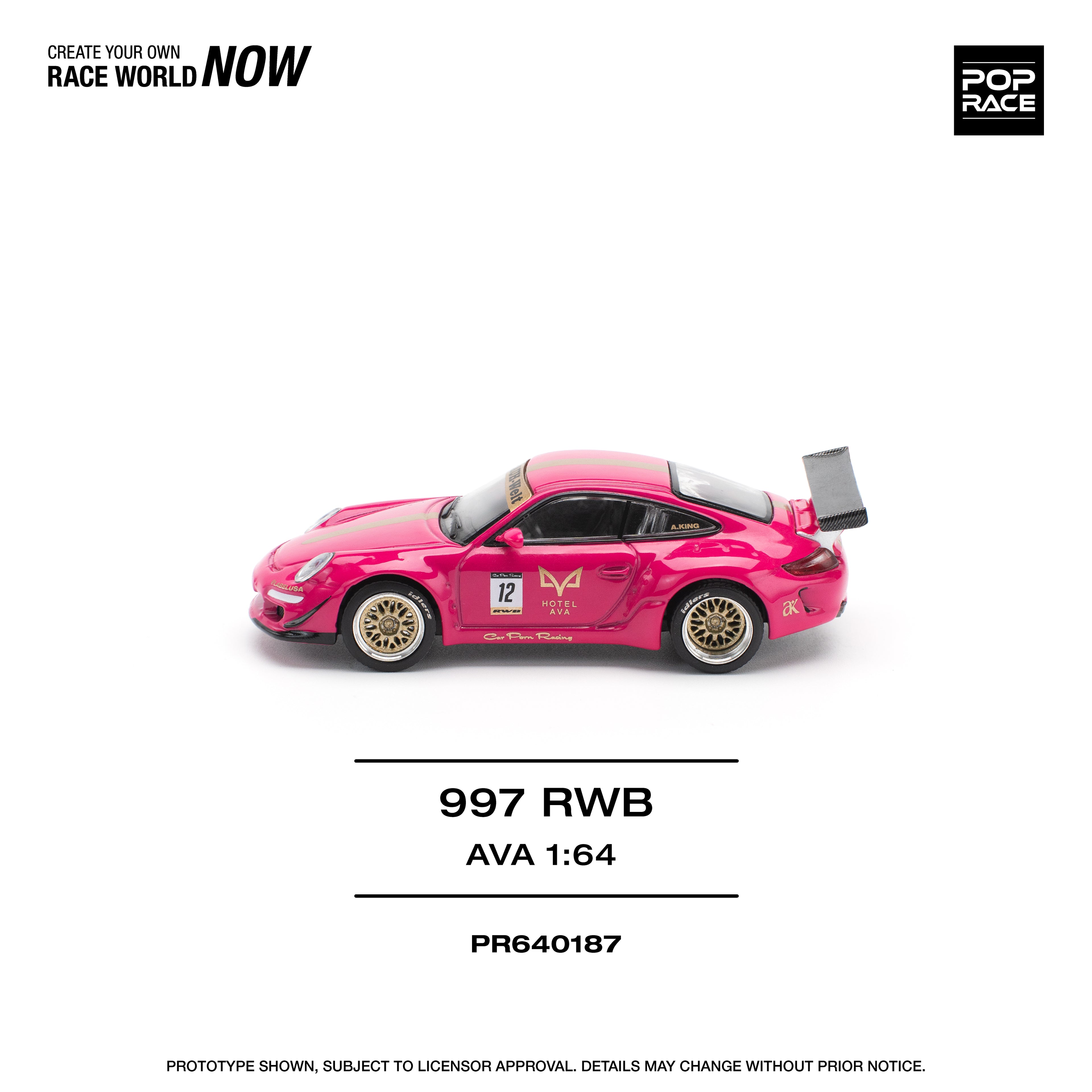 POP RACE 1/64 RWB 997 AVA ROSADO