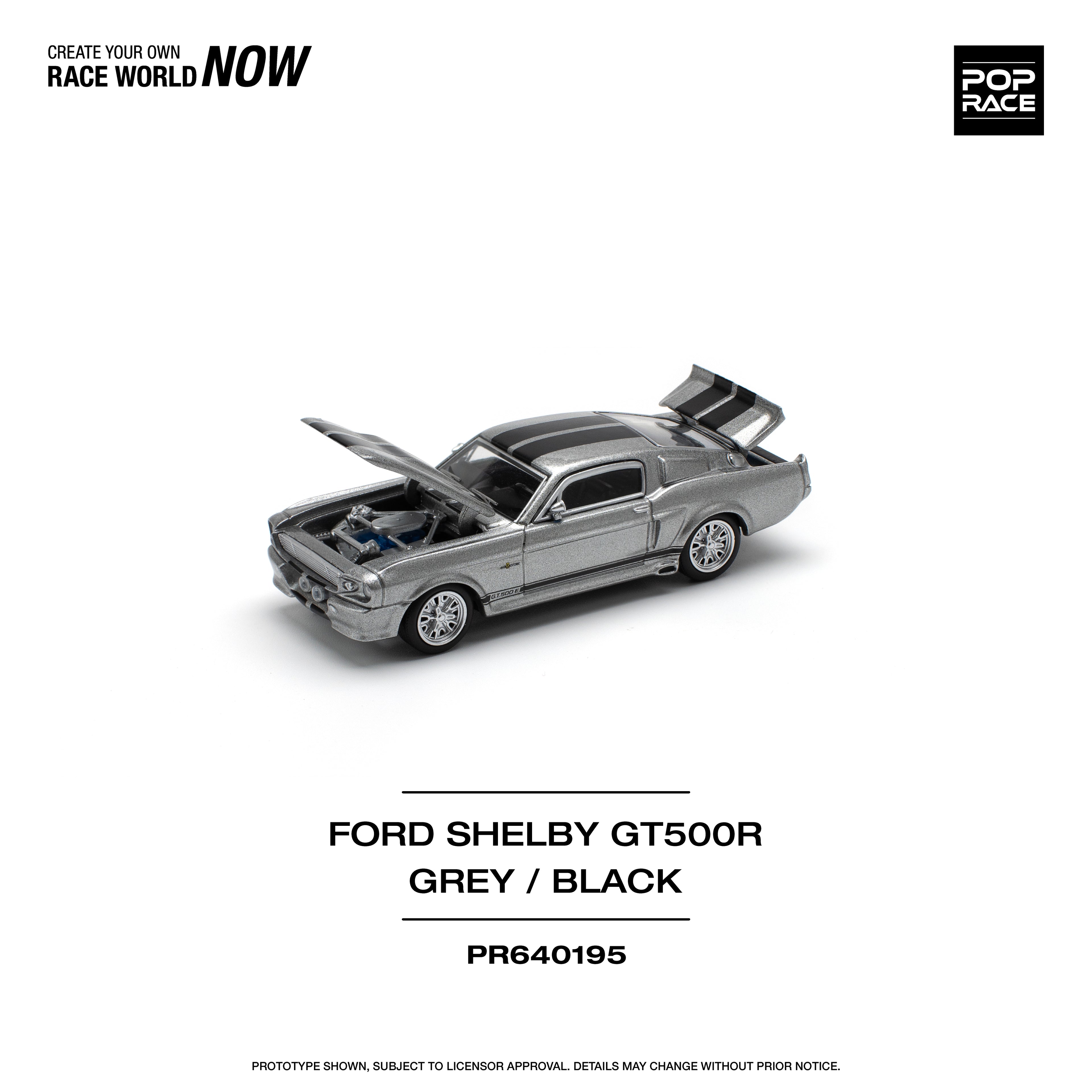 FORD SHELBY GT500R GREY/BLACK 1/64
