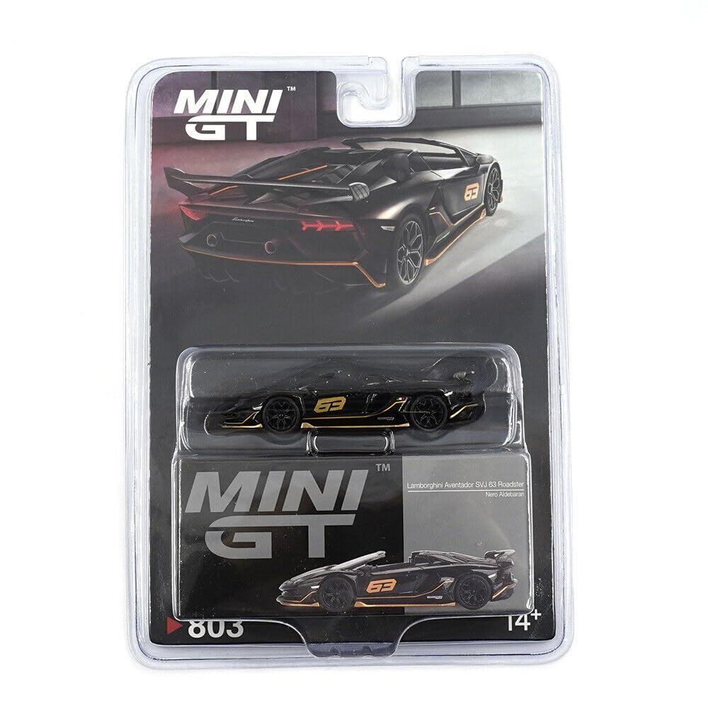 Mini GT 1:64 Lamborghini Aventador SVJ 63 Roadster Nero Aldebaran Blister