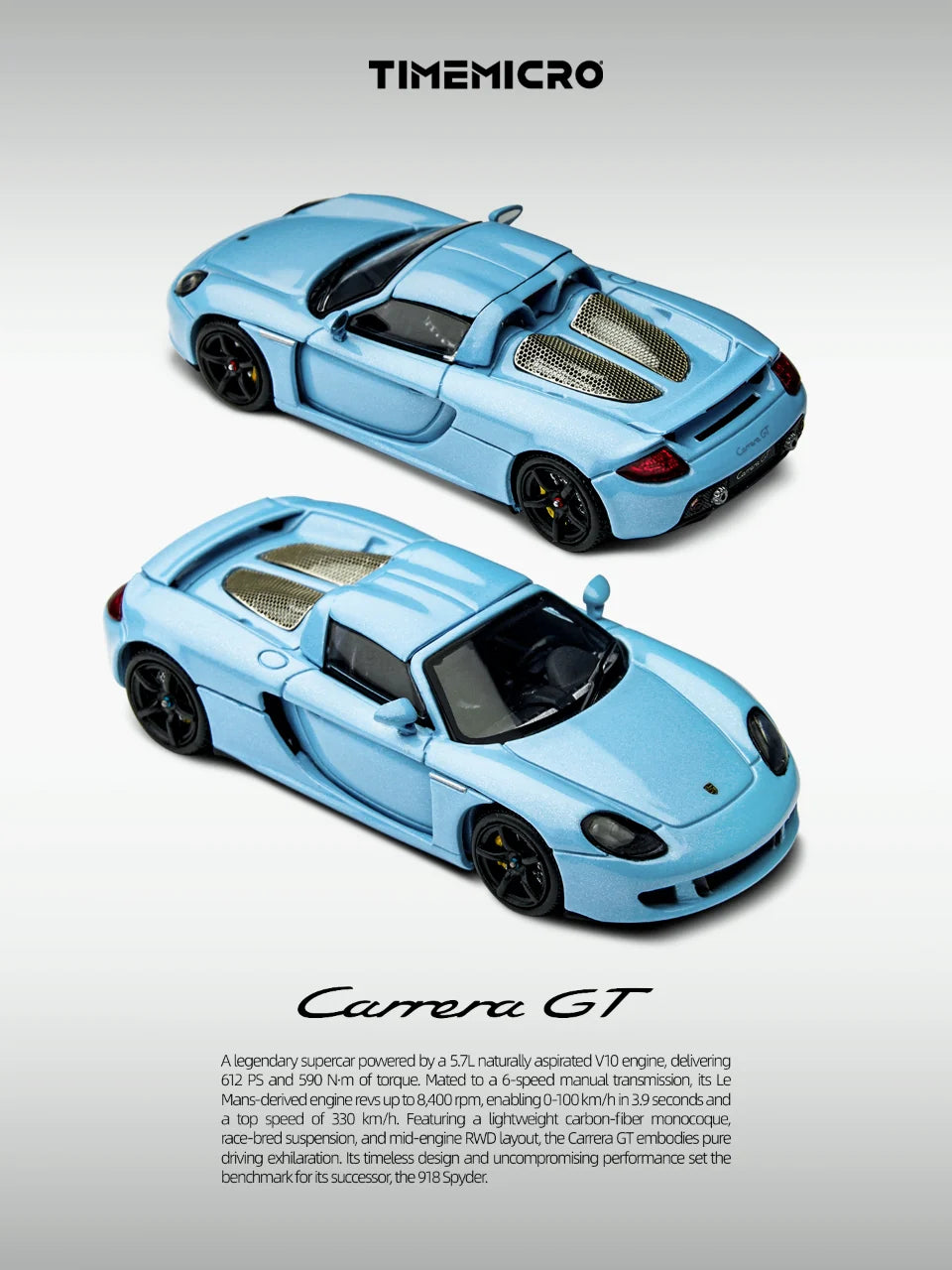 TIMEMICRO 1:64 Porsche Carrera GT TM645910