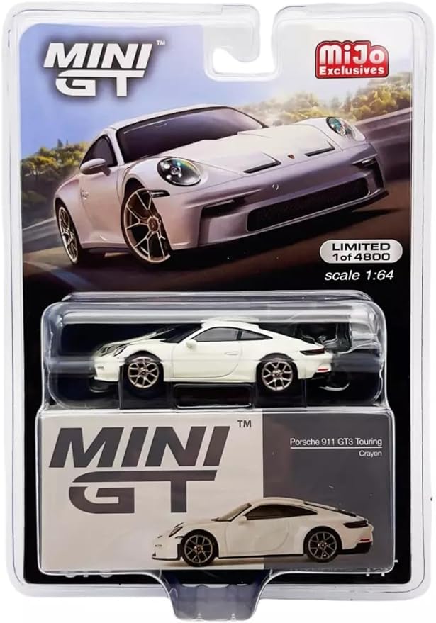 Mini GT 1:64 Porsche 911 (992) GT3 Touring Crayon – Exclusivas Mijo Blister