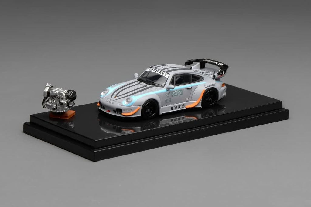 MOTORHELIX 1/64 PORSCHE 993 MOTOZOLO GRIS