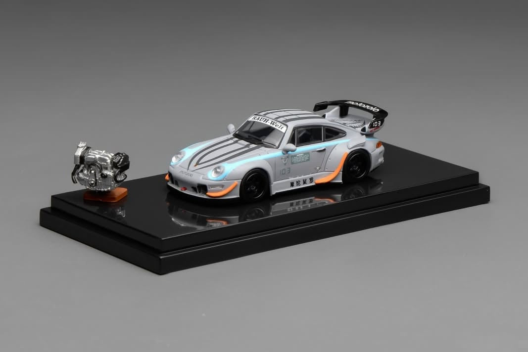MOTORHELIX 1/64 PORSCHE 993 MOTOZOLO GRIS