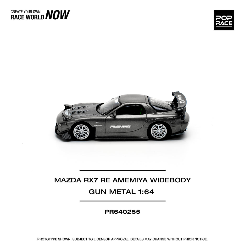 POP RACE MAZDA RX7 RE AMEMIYA WIDEBODY GUN METAL