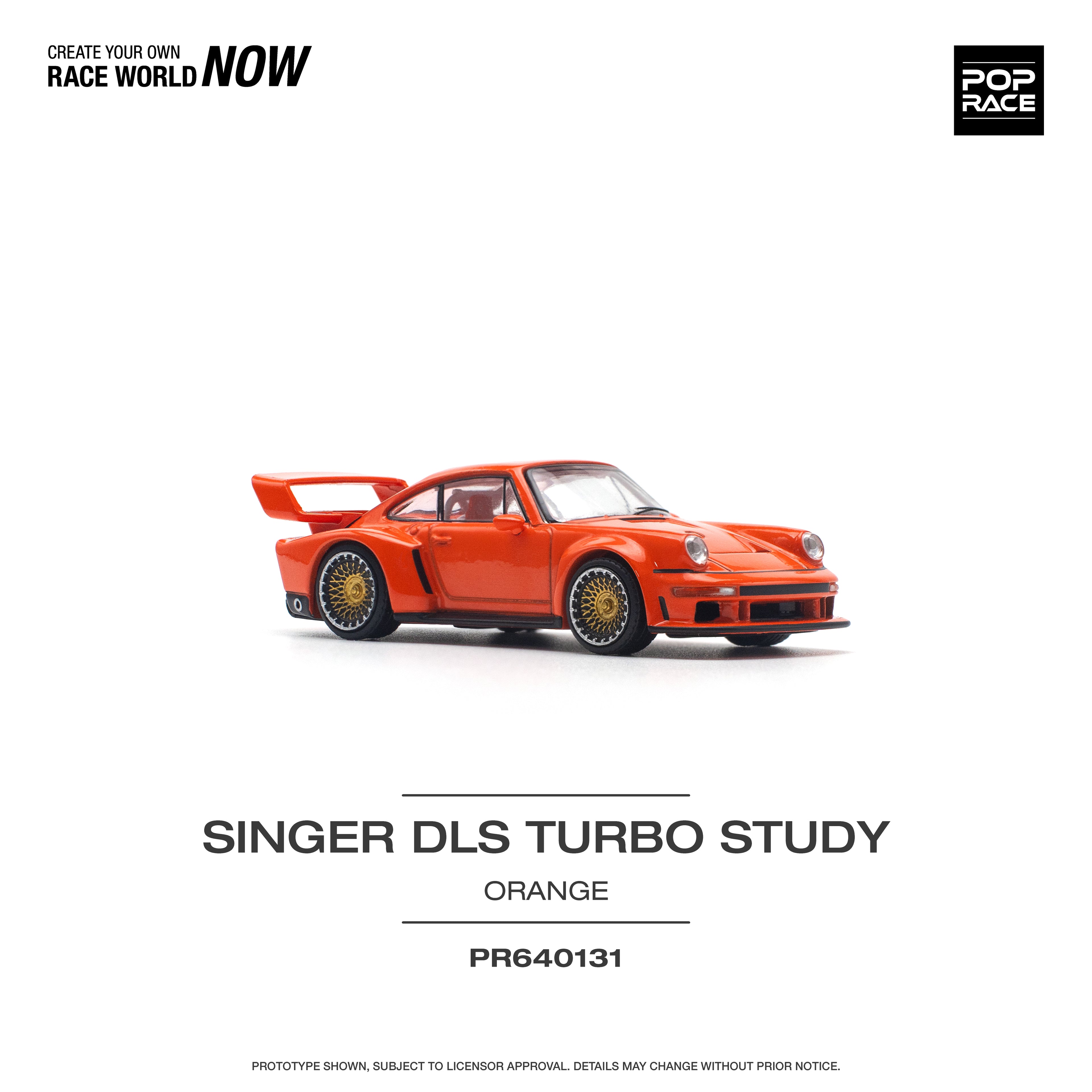 POP RACE SINGER DLS TURBO STUDY ORANGE 1/64