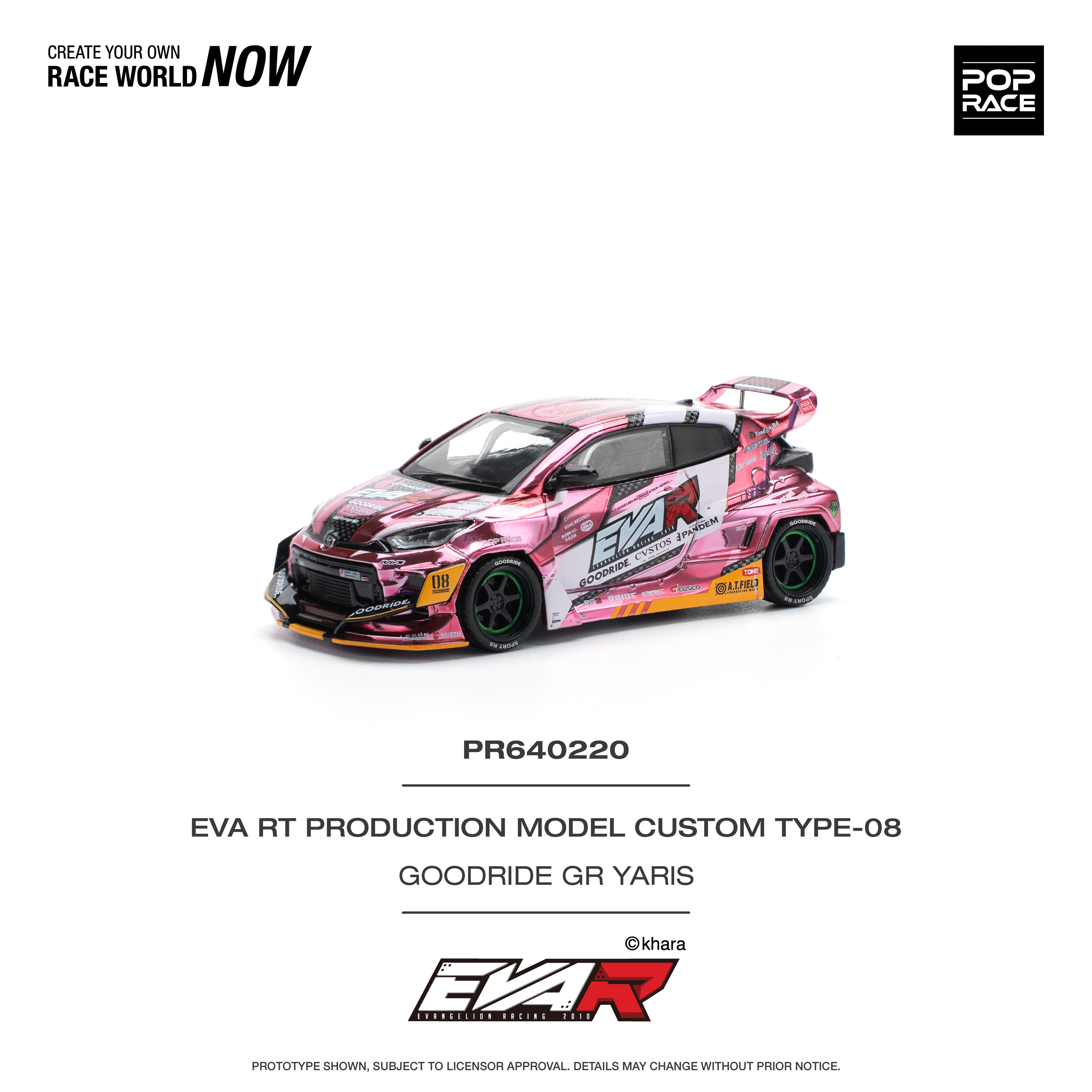 POP RACE 1/64 EVA RT PRODUCTION MODEL CUSTOM TYPE-08 GOODRIDE GR YARIS